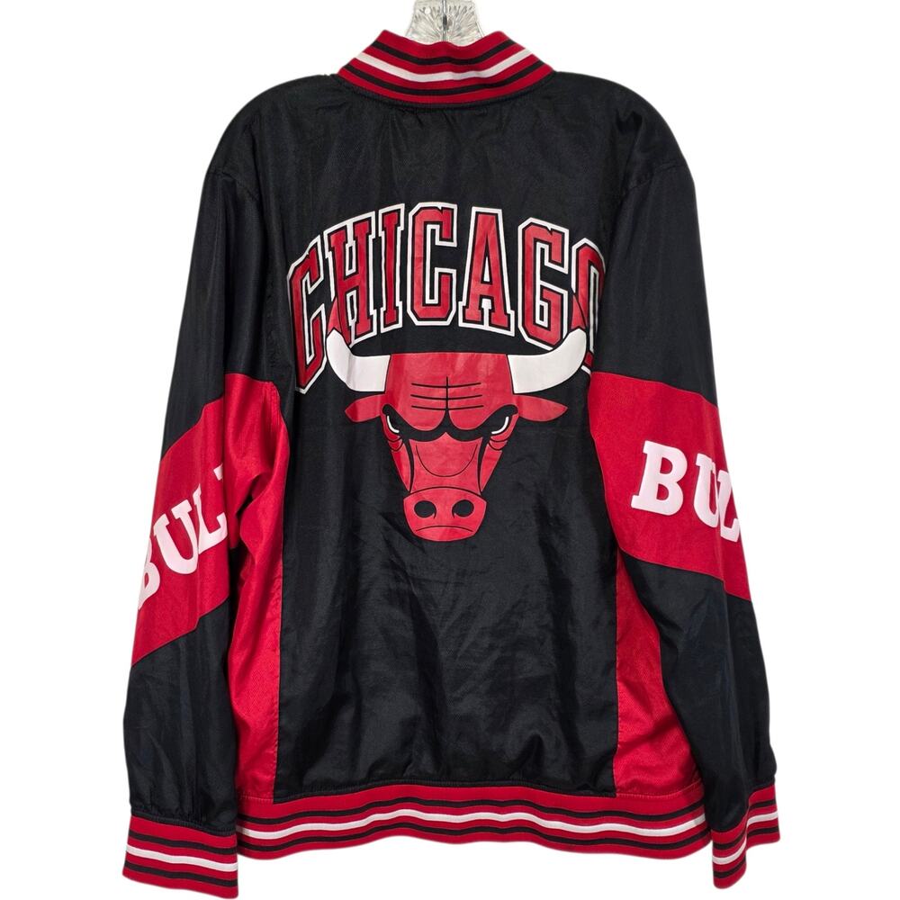 Chicago Bulls Jacket Mens XL Warmup Windbreaker Official NBA Basketball *Flaw*